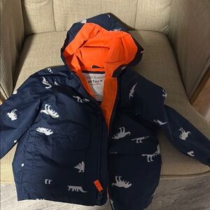 Carter's Navy and Orange Dinosaur Kids Jacket